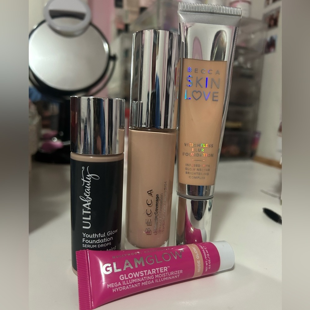Becca, Glamglow, & Ulta Beauty Foundations